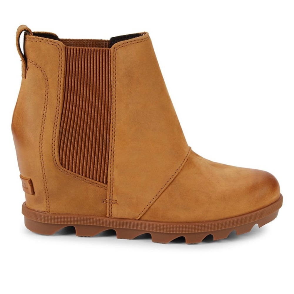 COPY - Joan of Arctic Leather Wedge Booties NWOB
